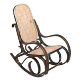 Mecedora Estilo Thonet Esterillada En Rattan