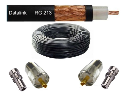 Cabo Coaxial Px Data Link Rg213 50r 96%m 2conctor Brinde 30m