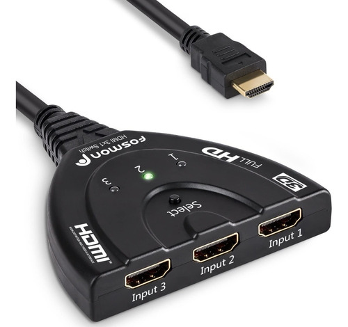 Switch Selector 1 Hdmi A 3 Hdmi A Botonera , Hd 1080p