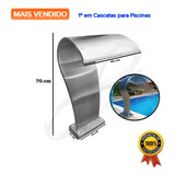 Cascata De Piscina Média 80cm Cascata Naja Inox De Piscina