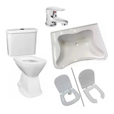 Combo Baño Discapacitado Cordenons Tapa Griferia Monocomando