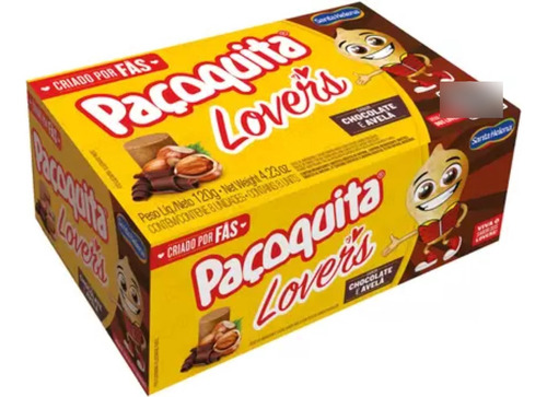 Caixa Paçoquita Lovers C/ Chocolate E Avelã 120g