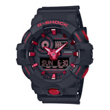 Reloj Casio G-shock Ga-700bnr-1a Local Daddona Color De La Malla Negro Color Del Bisel Negro Color Del Fondo Negro