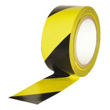 Cinta Delimitadora De Área Marcaje De Pisos 48mm X 33 Mts Color Negro/amarillo