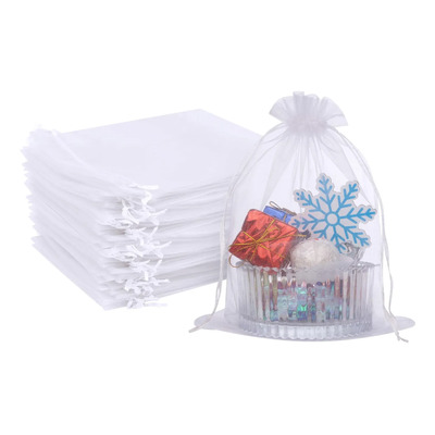 100 Bolsas Organza Para Dulces Regalo Boda Y Fiesta 10x15cm