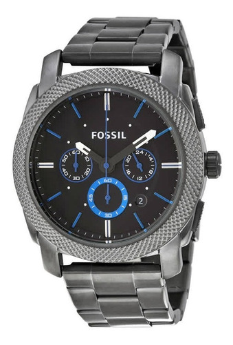 Reloj Fossil Fs4931 Para Hombre Machine Acero Gris