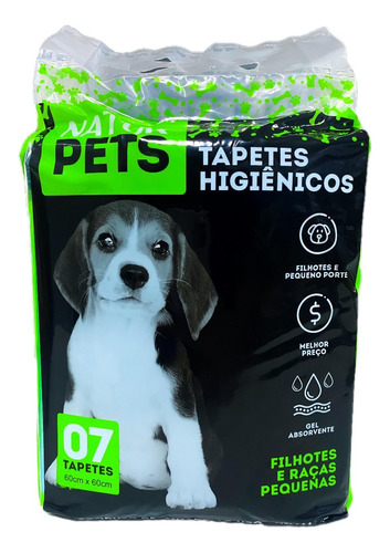 Tapete Higienico Para Cachorro Natur Pets Com 7 Un Slim