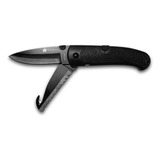 Cortapluma Trento Blades Plegable Navaja Serrucho Color Negro