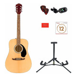 Guitarra Acústica Con Accesorios Fender Fa-125 Cuo