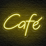Painel Neon Led Café Escrita Luminosa Amantes De Café