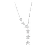 Choker Estrella Plata 925 - Collar Finito Estrellas Strass 