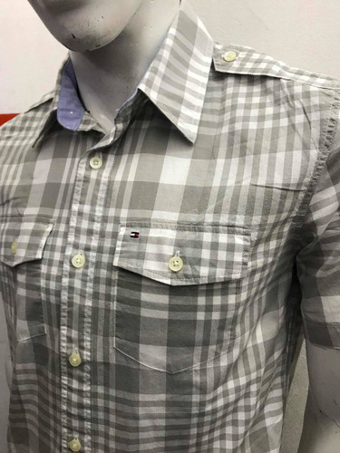 Camisa Tommy Hilfiger Slim Fit Con Charreteras Talle Small