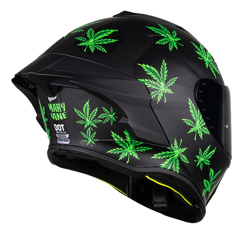 Casco Cerrado Buster Mary Jane Kov Negro Mate Flourescente 