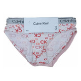Set De 3 Calzón Bikini Calvin Klein Origin Niña Talla S 6/6x