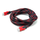 Cable Hdmi Mallado 10 Metros V1.4 Filtro Ficha Dorada