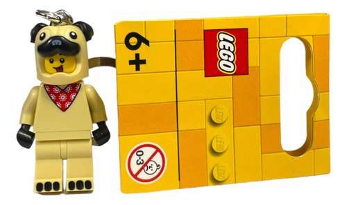 Llavero Colección Lego Disfraz Joven Perro Pug 854158 Nuevo