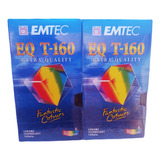 2 Fitas Vhs Emtec Extra Quality T-160 Lacradas