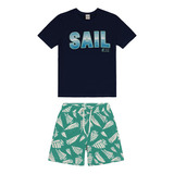 Conjunto Infantil Masculino Sail Rovitex Kids Azul