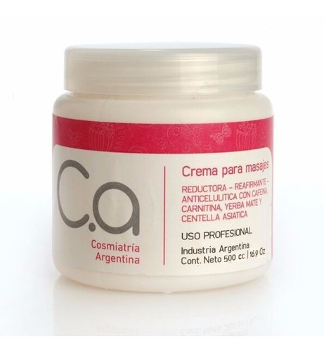 Crema Reductora Reafirmante Y Anticelulitica Por 500 Grs.