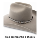 Bandinha Para Chapéu Country Com Strass E Fivela Metal