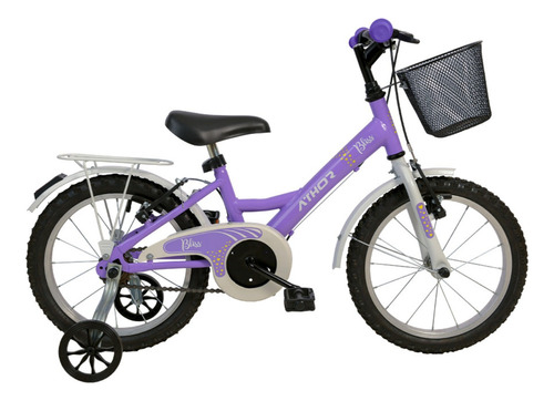 Bicicleta Infantil Feminina Bliss Lilás Aro 16 Athor Bikes