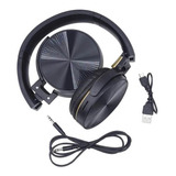 Audifonos Dj Bluetooth 5.0 Multifuncional Tecmaster 300510 Color Negro Color De La Luz Blanco