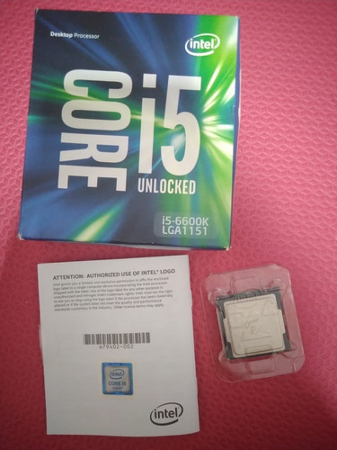 Processador I5 6600k, 3.5 Ghz Até 3.9 Ghz, Lga 1151 + Cooler