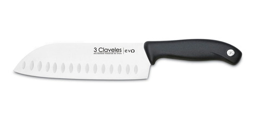 Cuchillo 3 Claveles Santoku Alveolado 18 Cm Evo Acero Inoxid