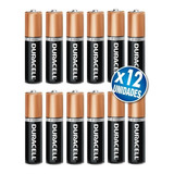 Pack 12 Pilas Aaa Duracell  Alcalina Dura Hasta 10 Veces Mas