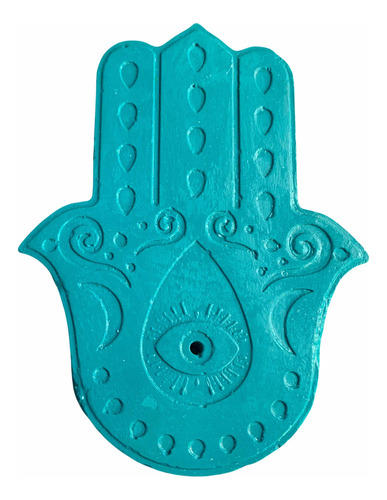 Porta Sahumerios Artesanal Mano De Fátima - Hamsa Verde #2o