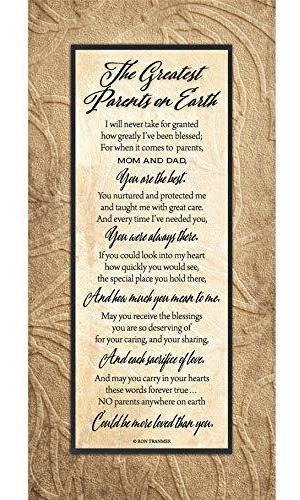 Señales - Greatest Parents Wood Plaque Inspiring Quotes 6 3-