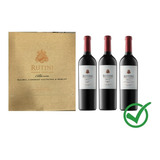 Caja Vino Rutini Altamira X 3 De Cartón - Regalo Empresarial