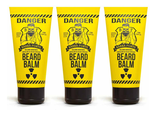 3un Beard Balm Danger Bálsamo Hidratante 170g Barba Forte