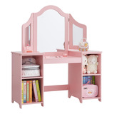 Vanidad 2 En 1 Para Niños, Mesa De Maquillaje De Princesa .