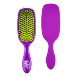 Cepillo De Pelo Con Paleta Wet Brush Shine Enhancer, Morado,