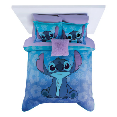 Edredón Matrimonial Lavable C\u002Ffundas Stitch Azul Concord | Envío gratis