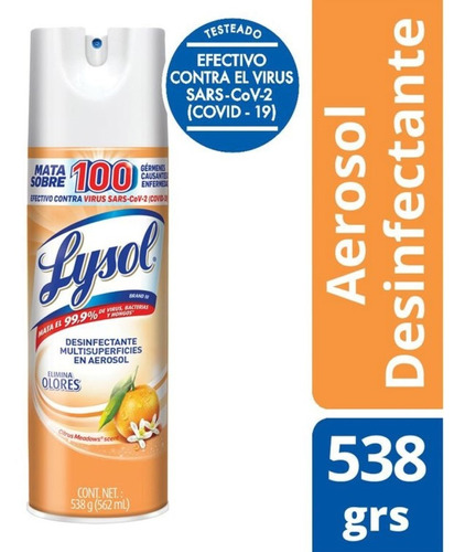 Desinfectante En Aerosol 538grs Citrus Lysol