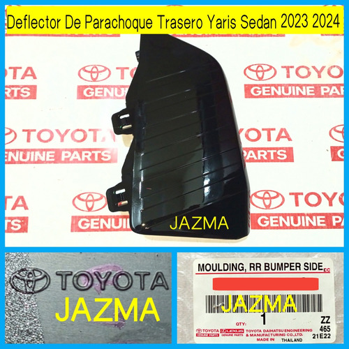 Deflector Izquierdo Parachoque Trasero Yaris Sedan G 2023 Foto 3