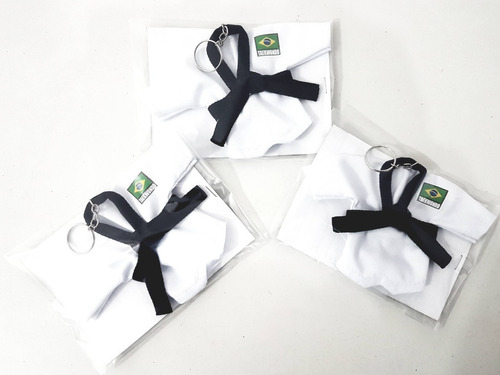 Mini Dobok Taekwondo C/argola E Corrrente Kit C/3unid