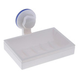 Ducha Ventosa Jabonera Porta Rack Blanco Sin Atornillar B