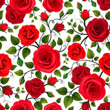 Papel De Parede Adesivo Floral Rosas Vermelhas Quarto Sala