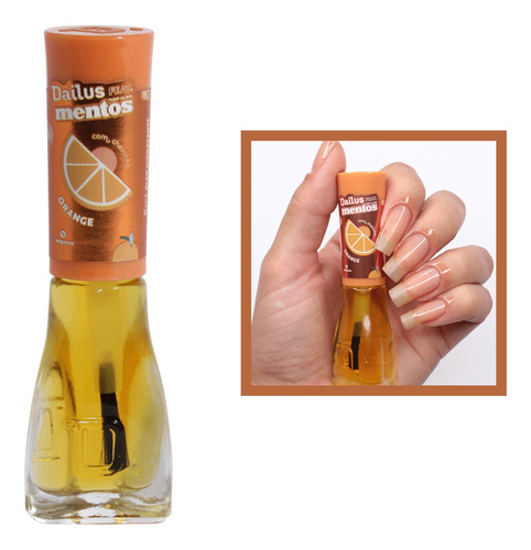 Esmalte Dailus Orange Mentos Óleo Hidratante Unha Cuticula