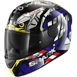 Capacete Shark D Skwal 2 Oliveira Falcao Motogp @# Cor Preto/azul/vermelho Tamanho Do Capacete L = G (59-60)