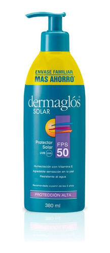 Protector Solar Dermaglós Fps 50 Emulsión 380ml