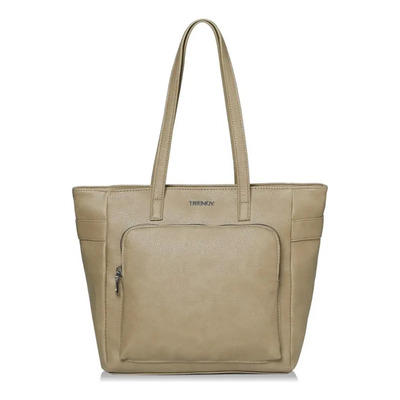Cartera Dama Mujer Tote Trendy 18993 Acabado De Los Herrajes Níquel Color Caqui Correa De Hombro Caqui Diseño De La Tela Lisa | MercadoLibre