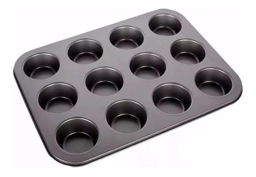 Molde Teflon Horno Muffins Cupcakes X12 Reposteria