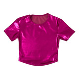 Remera Top Metalizado Brillo Teens So Cippo Glow Tendencia