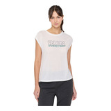 Polera Mujer Deportiva Poliéster Print Blanco Corona