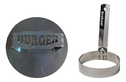 Combo Smasher Prensa Hamburguesas 15 Cms.+ Molde Para Huevo 