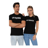 Playeras Dúo Pareja Toxica Y Vistima Novios Esposos Amigos